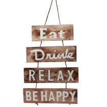 Product Maritime wall decoration wood sign natural white 38×54cm