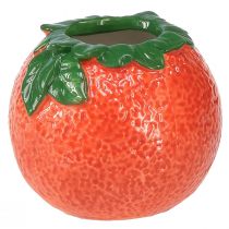 Product Mediterranean decoration orange vase flowerpot ceramic Ø9cm