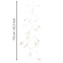 Product Metal flower decoration garland, wire for flower wreath, summer decoration, wall decoration, gold, 110cm