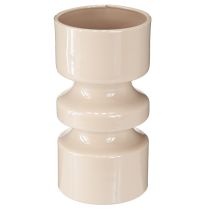Product Metal Flower Vase Cappuccino Brown Enamel Ø9cm H17.5cm