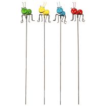 Product Metal Decoration Ant on Stick Garden Decoration Assorted 46cm 4 Pcs