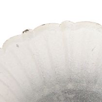 Product Metal Decorative Cup Small Shabby Chic White Ø8.5cm H8cm 2pcs