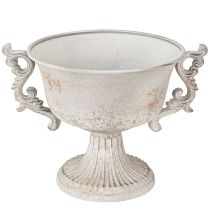 Product Metal decorative trophy with handles vintage grey rust H18.5cm