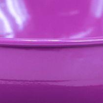 Product Metal decorative cup Ø16cm H9cm teacup with saucer purple 2pcs