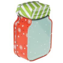Product Set of 2 Christmas Tin Cookie Jars, 15 cm, Santa's Cookies and Merry Christmas Design