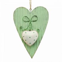 Product Metal heart, decorative heart for hanging, heart decoration H14.5cm 2pcs