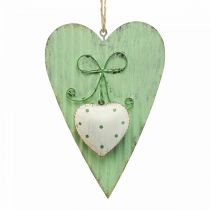 Product Metal heart, decorative heart for hanging, heart decoration H14.5cm 2 pcs