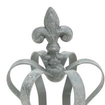 Metal crown gray Ø9,5cm H13cm