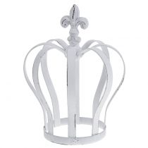 Product Metal crown white Ø13cm H17,5cm