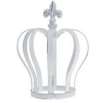 Product Metal crown white Ø13cm H17,5cm