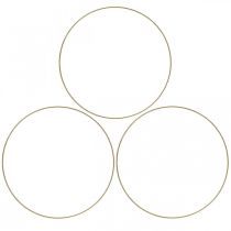 Product Metal ring decorative ring Scandi ring decorative loop gold Ø20.5cm 6 pcs