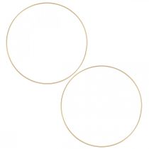 Product Metal ring decor ring Scandi ring deco loop golden Ø25cm 4pcs