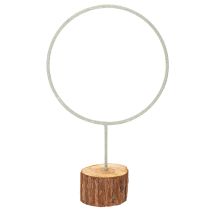 Product Metal Hoop on Wooden Base for Table Decoration 43cm