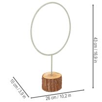 Product Metal Hoop on Wooden Base for Table Decoration 43cm