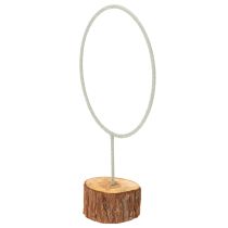 Product Metal Hoop on Wooden Base for Table Decoration 43cm