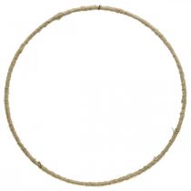 Product Decor ring metal wrapped jute cord metal ring Ø25cm 10pcs