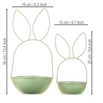 Product Rabbit planter, decorative Easter decoration for the living room, 34cm