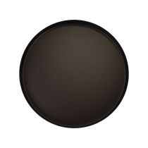 Product Metal Tray Round Candle Tray Black Ø20cm H2.5cm 2pcs