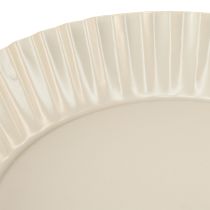 Product Metal plate grey retro decorative plate with base metal Ø24cm 2pcs
