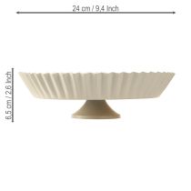 Product Metal plate grey retro decorative plate with base metal Ø24cm 2pcs