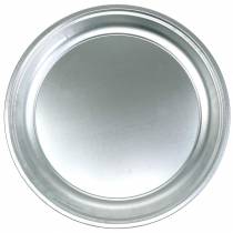 Product Metal plate Basic silver shiny Ø45.5cm H4cm