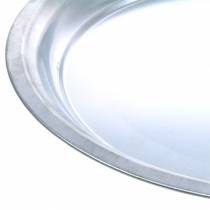 Product Metal plate Basic silver shiny Ø45.5cm H4cm