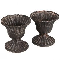 Product Mini decorative trophy vintage metal black rust Ø8cm H8.5cm 2pcs