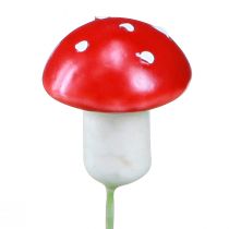 Product Mini toadstools on wire red white decorative mushrooms Ø2cm 48 pcs