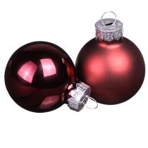 Product Mini glass balls for Christmas in Berry Ø3cm 22 pcs