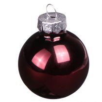 Product Mini glass balls for Christmas in Berry Ø3cm 22 pcs