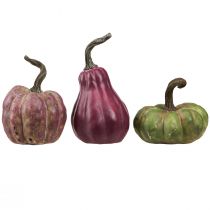 Product Mini Pumpkin Decoration Green Berry Autumn Decoration Assorted 7.5/9/11cm 3 Pcs