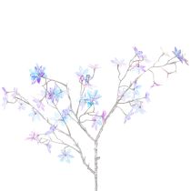 Product Artificial Blossom Branch with Iridescent Flowers 80cm