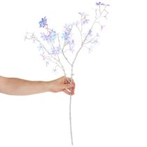 Product Artificial Blossom Branch with Iridescent Flowers 80cm
