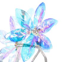 Product Artificial Blossom Branch with Iridescent Flowers 80cm