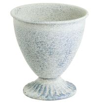 Product Mini trophy vase chalice metal white blue H11.5cm 2pcs