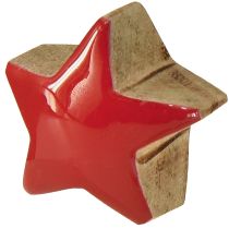 Product Mini Stars Red Mango Wood Scatter Decoration Wooden Stars Ø3cm 9 pcs