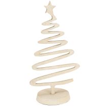 Product Mini Christmas tree metal decoration clay optic beige H30cm