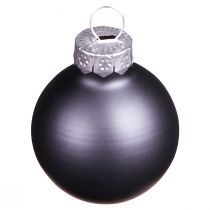 Product Mini Christmas Balls Anthracite Glass Balls Ø3cm 22 pcs