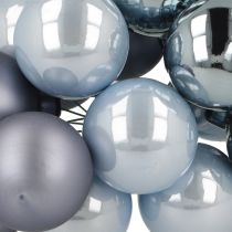 Product Mini Christmas balls glass blue matt metallic 40mm 32 pcs