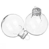Product Mini Christmas balls glass retro transparent Ø3cm 22 pcs