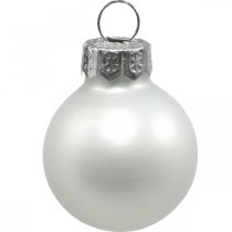 Product Mini Christmas balls glass white gloss/matt Ø2.5cm 24 pcs
