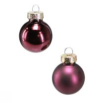 Product Mini Christmas Balls Glass Ø2.5cm Mauve 22 pcs