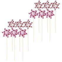 Product Mini Windmill Ladybug Decoration White Lilac Ø8cm 12 Pcs