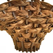 Product Mini basket with handle wicker basket handle basket brown 15×11cm