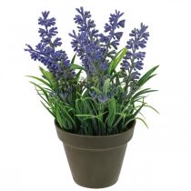 Product Mini lavender in a pot artificial plant lavender decoration H16cm