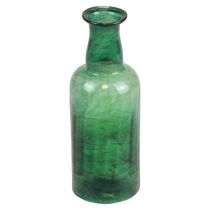 Product Mini vase glass bottle vase flower vase green Ø6cm H17cm