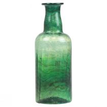 Product Mini vase glass bottle vase flower vase green Ø6cm H17cm