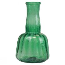 Mini glass vase flower vase green Ø8.5cm H15cm
