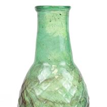 Product Mini vase green glass vase flower vase diamonds Ø6cm H11.5cm