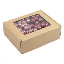 Product Mini Christmas Balls Wire Glass Bordeaux Pink Ø2.5cm 140 pcs